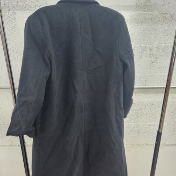 NWT Future Collective Black Double-Breasted Long Coat Size M - Picture 10 of 14